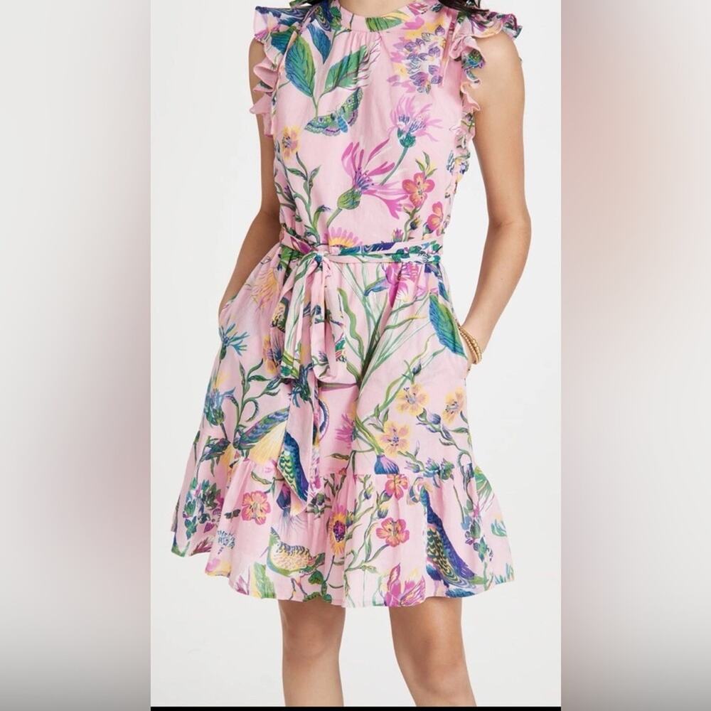 Banjanan Lillian Dress cotton pink floral medium
